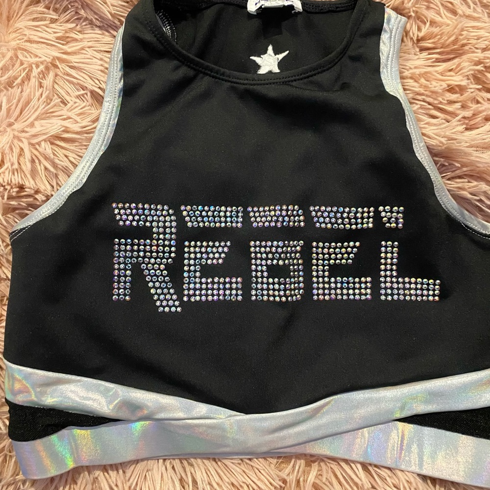 Rebel athletic Youth Large Girls Sports bra/crop